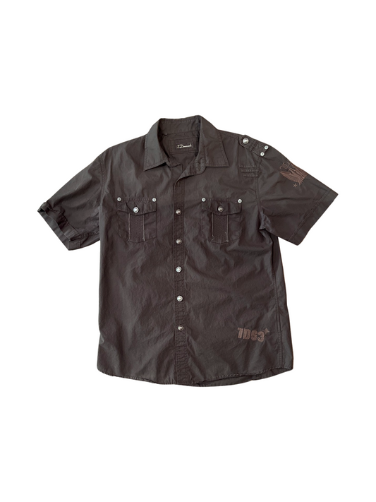 7 Diamonds Black buttoned Down