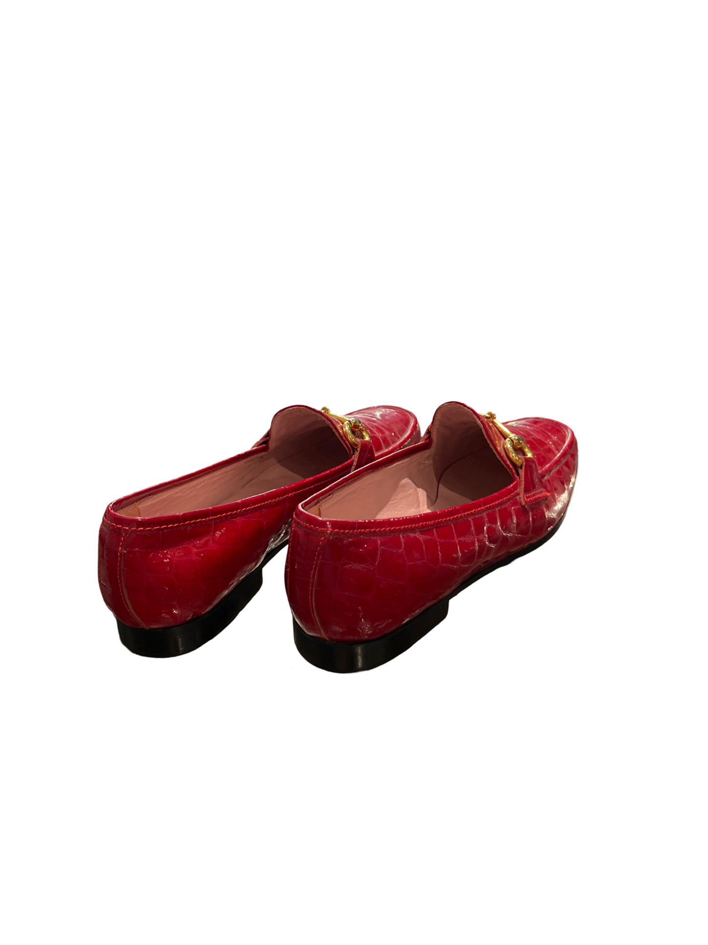 Baronessa Franchetti Italian Red Leather Loafers