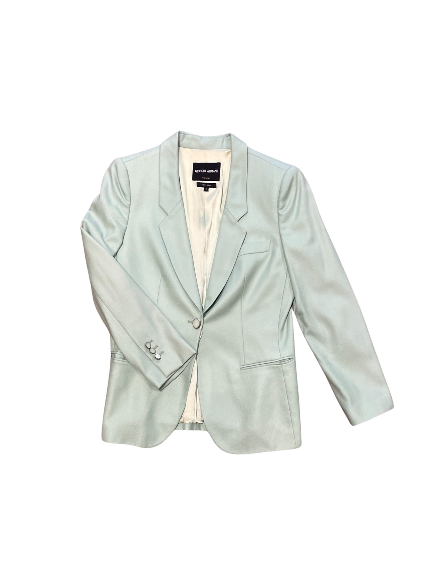 Giorgio Armani Teal One-Button Blazer 40 Women's