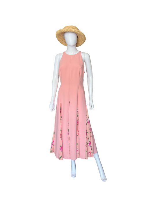 Carolina Herrera Sleeveless Halter Godet Midi Dress Size 8