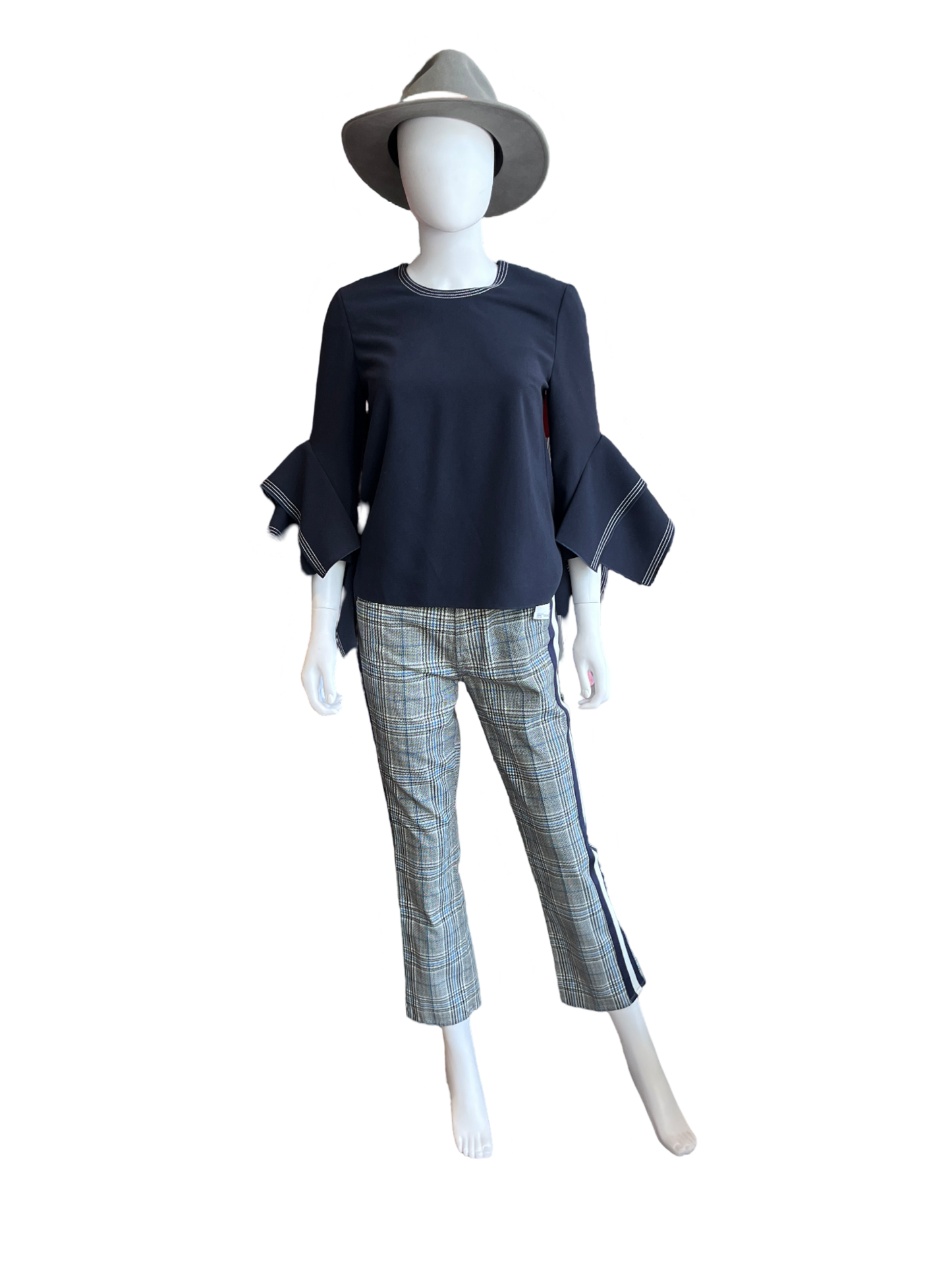 Roksanda Navy Stitches Detail Blouse /8