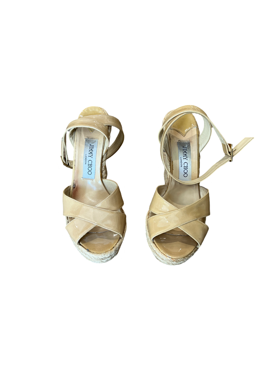 Jimmy Choo Espadrille Wedge Sandals size 37