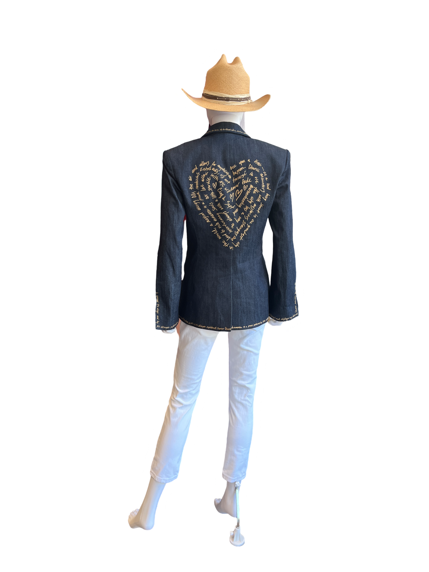 Cinq a Sept Cheyenne Love Letter Embellished Denim 6