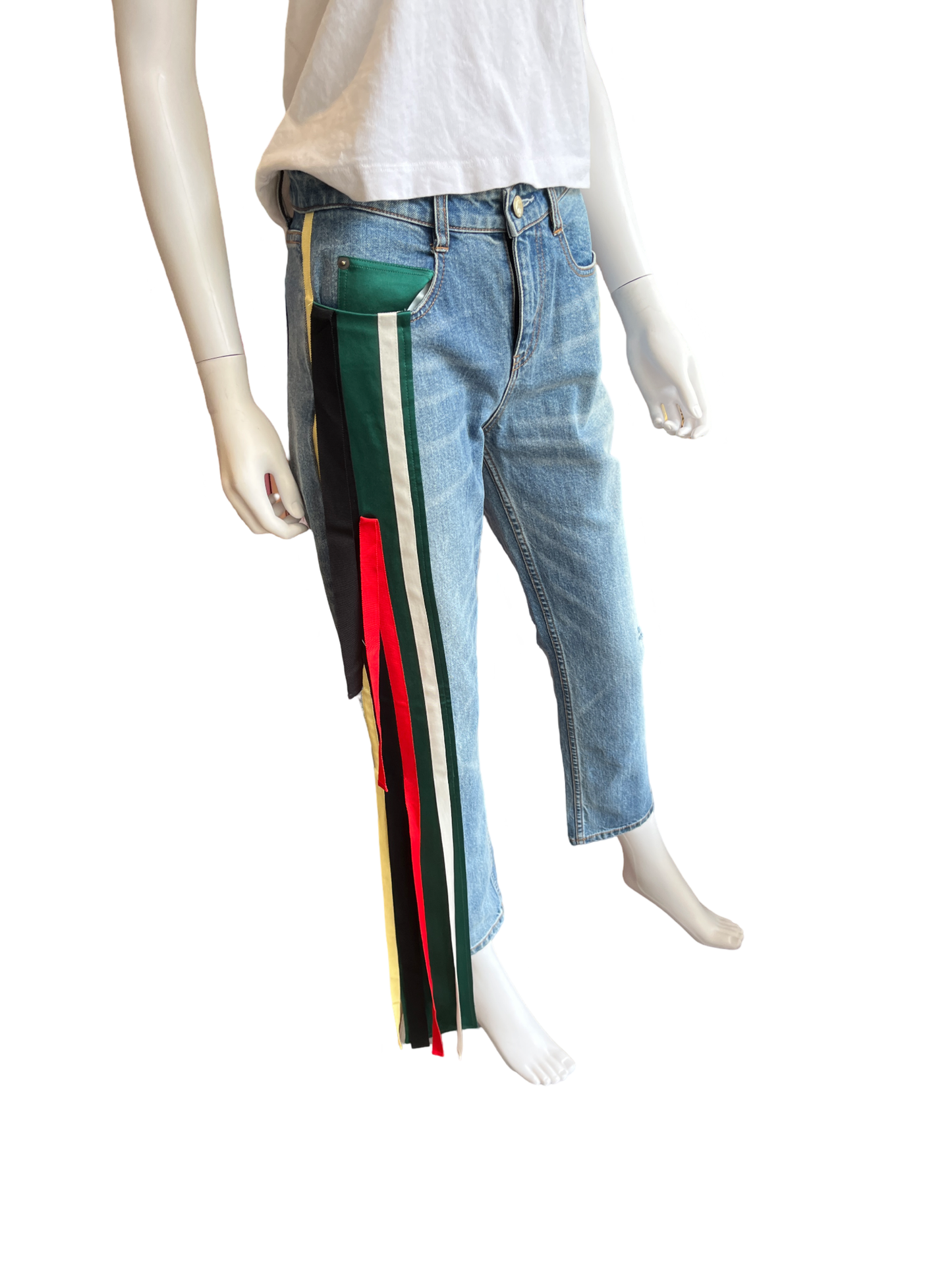 Hellesy Ono Silk Ribbon Accent Jeans