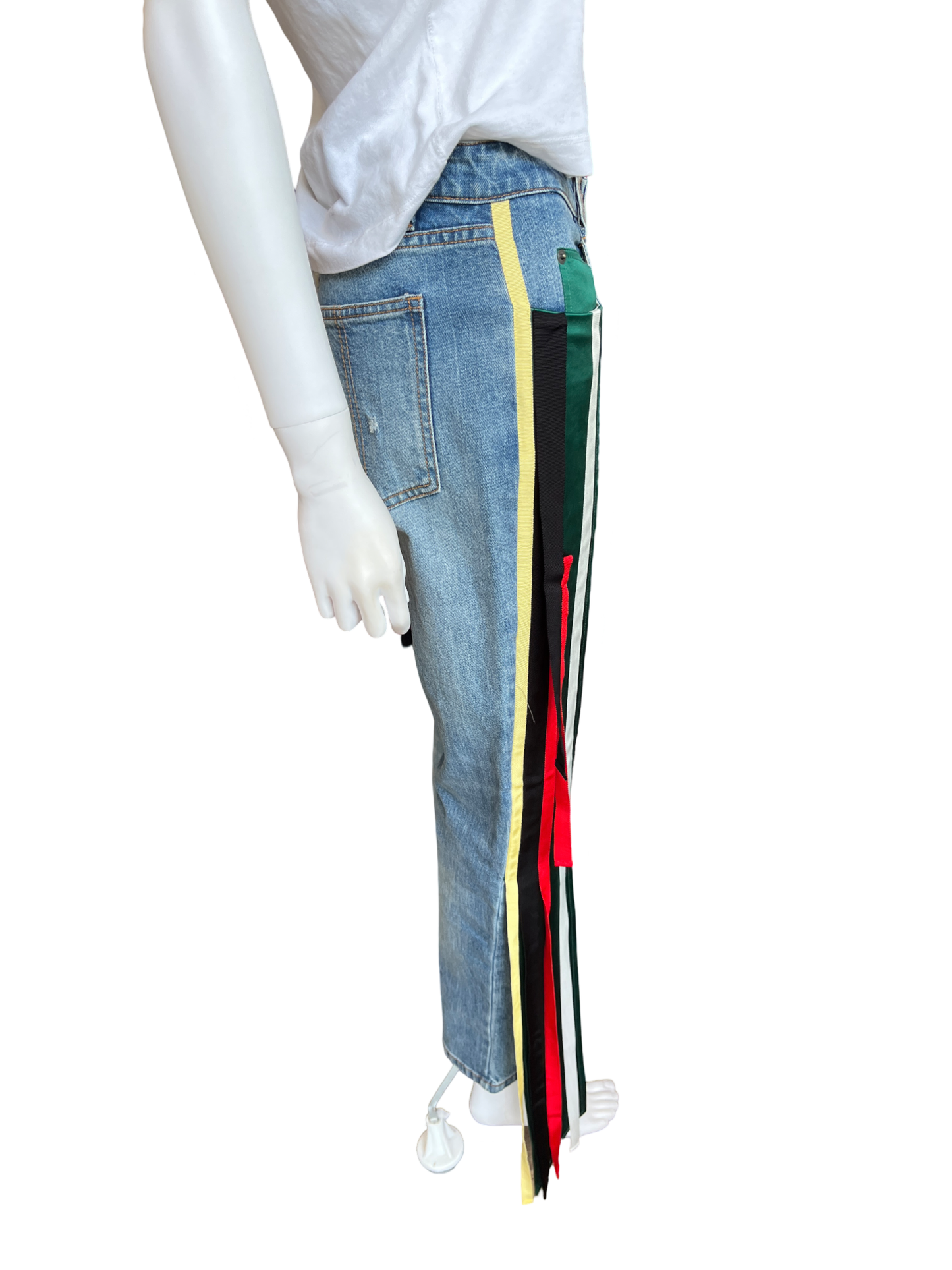 Hellesy Ono Silk Ribbon Accent Jeans