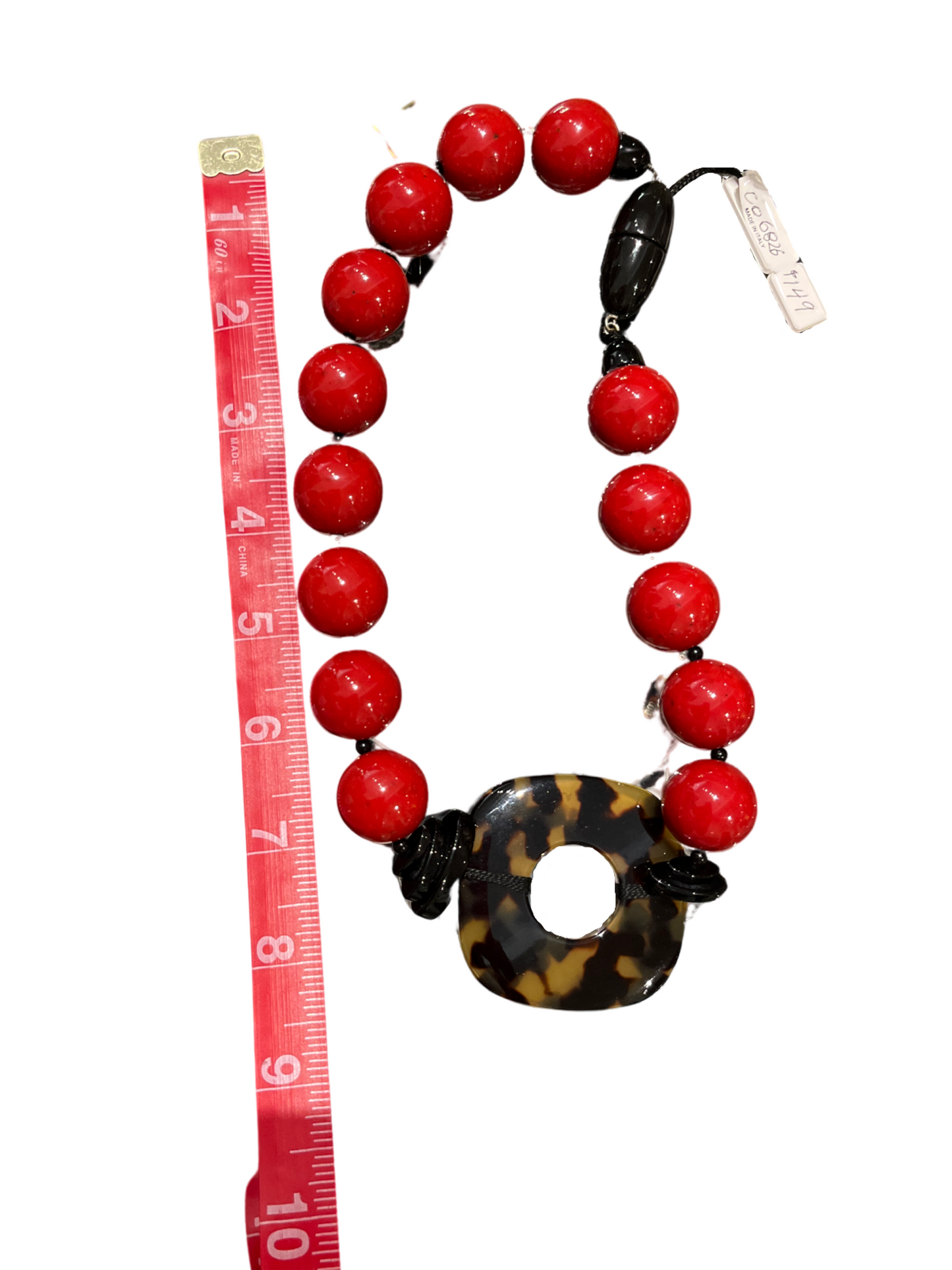 Vintage 1980's Angela Caputi Italian Red Necklace