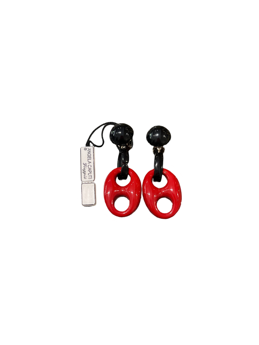 Vintage 1980's Angela Caputi Red Earrings