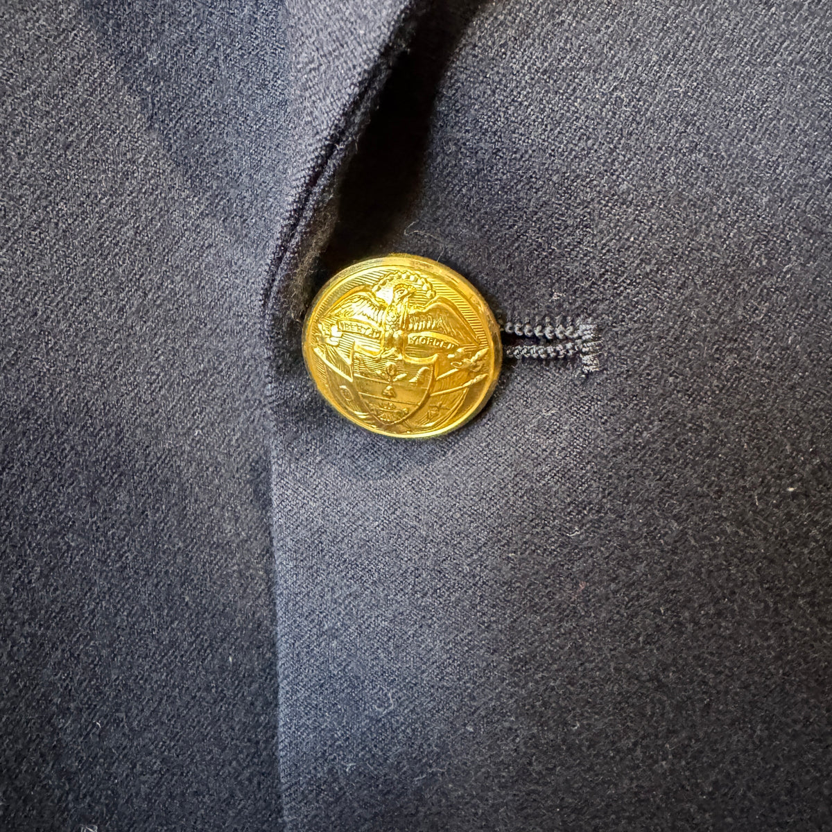 Vintage Ralph Lauren Navy Wool Royal Crest Blazer Size 10