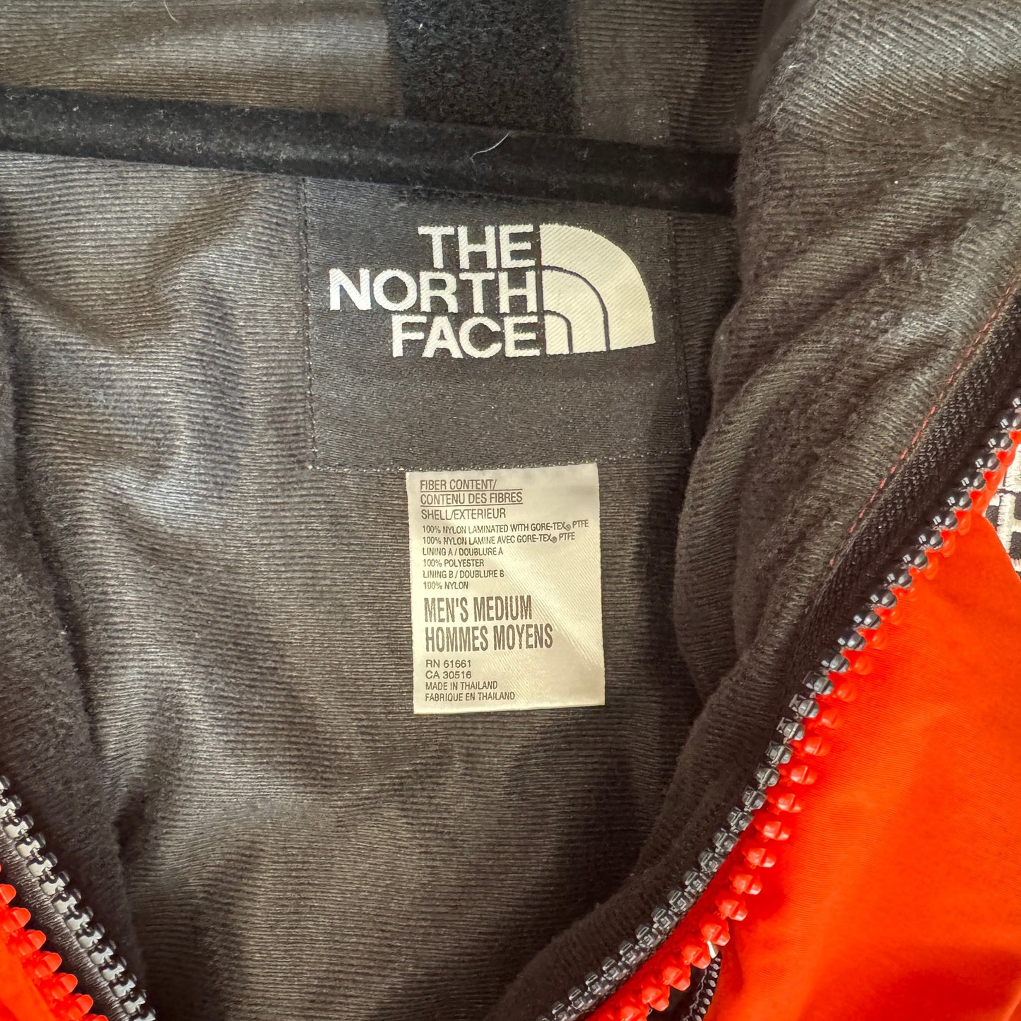 The North Face Mountain Guide Parka Orange and Black Medium Men's