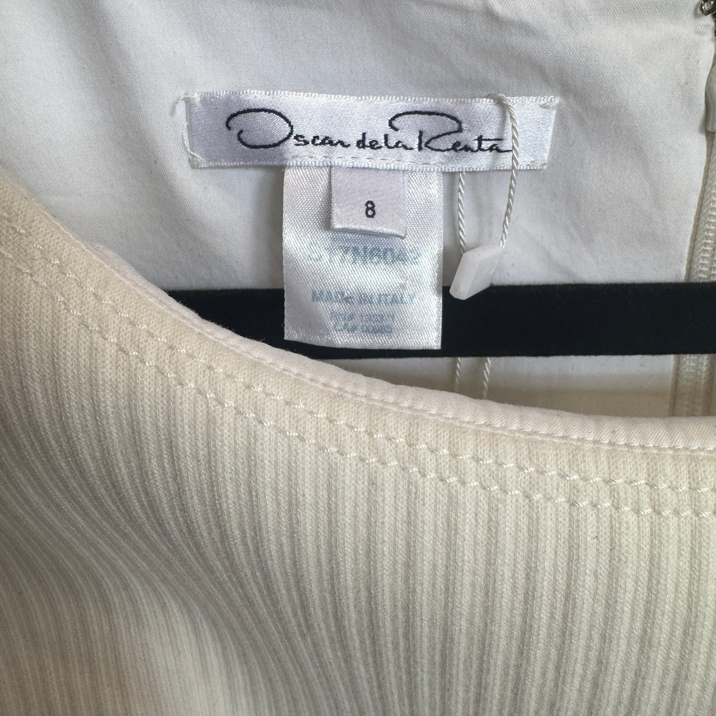 Oscar de la Renta Ivory Shift Dress Size 8