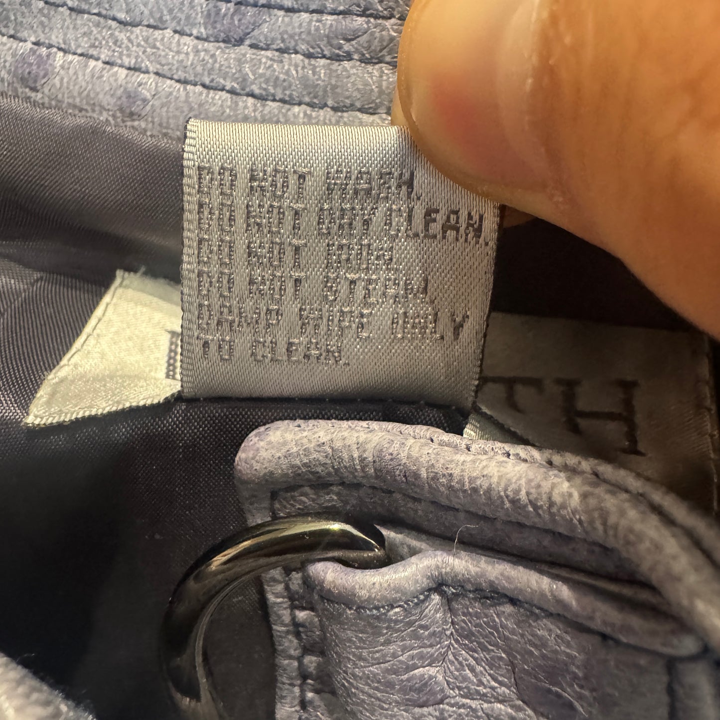 Worth Gray Ostrich Leather Moto Jacket Size 10