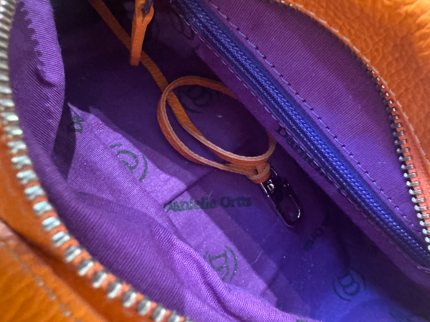 Daniella Ortiz Orange Leather GIGI Bag