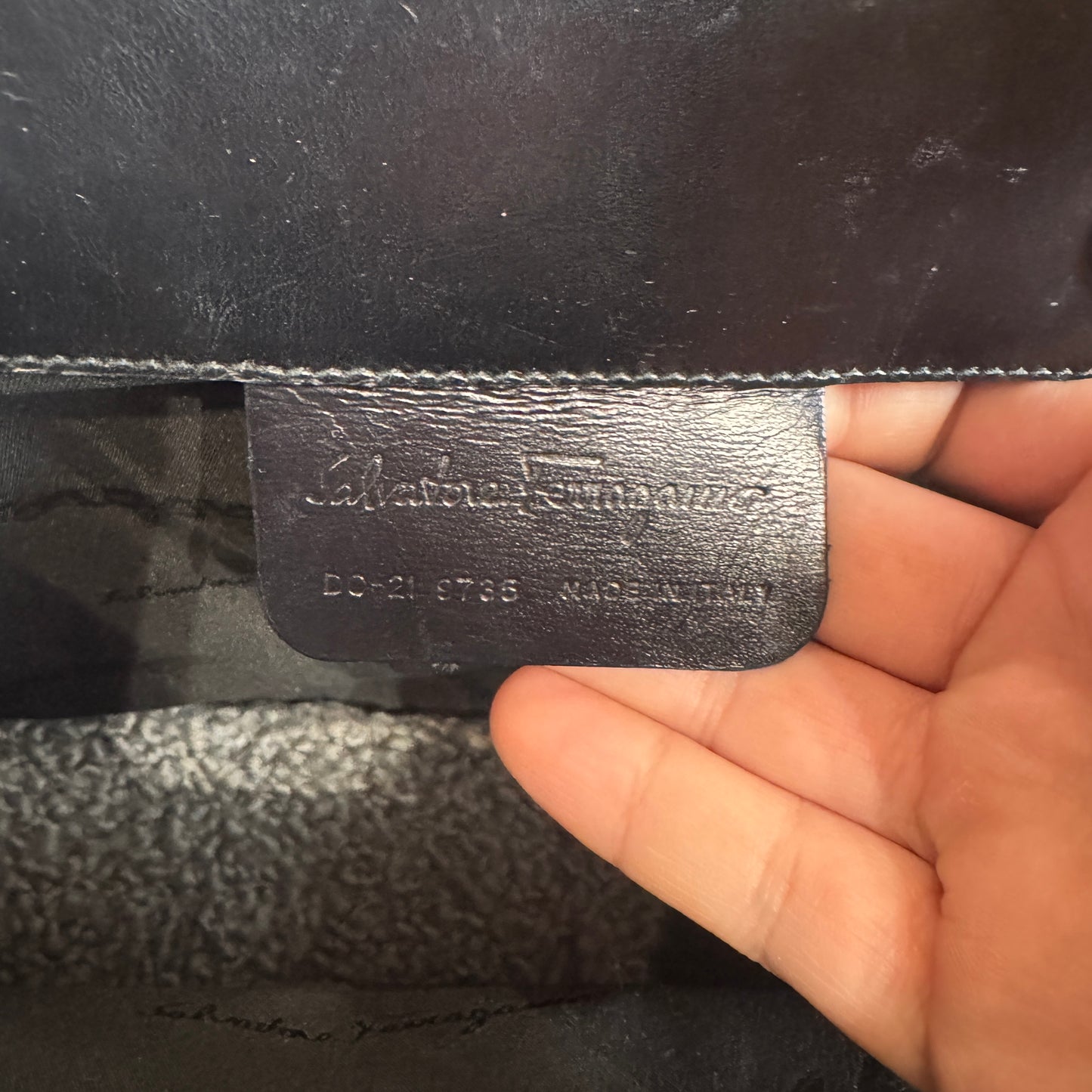 Salvatore Ferragamo Gray Wool Handbag Tote