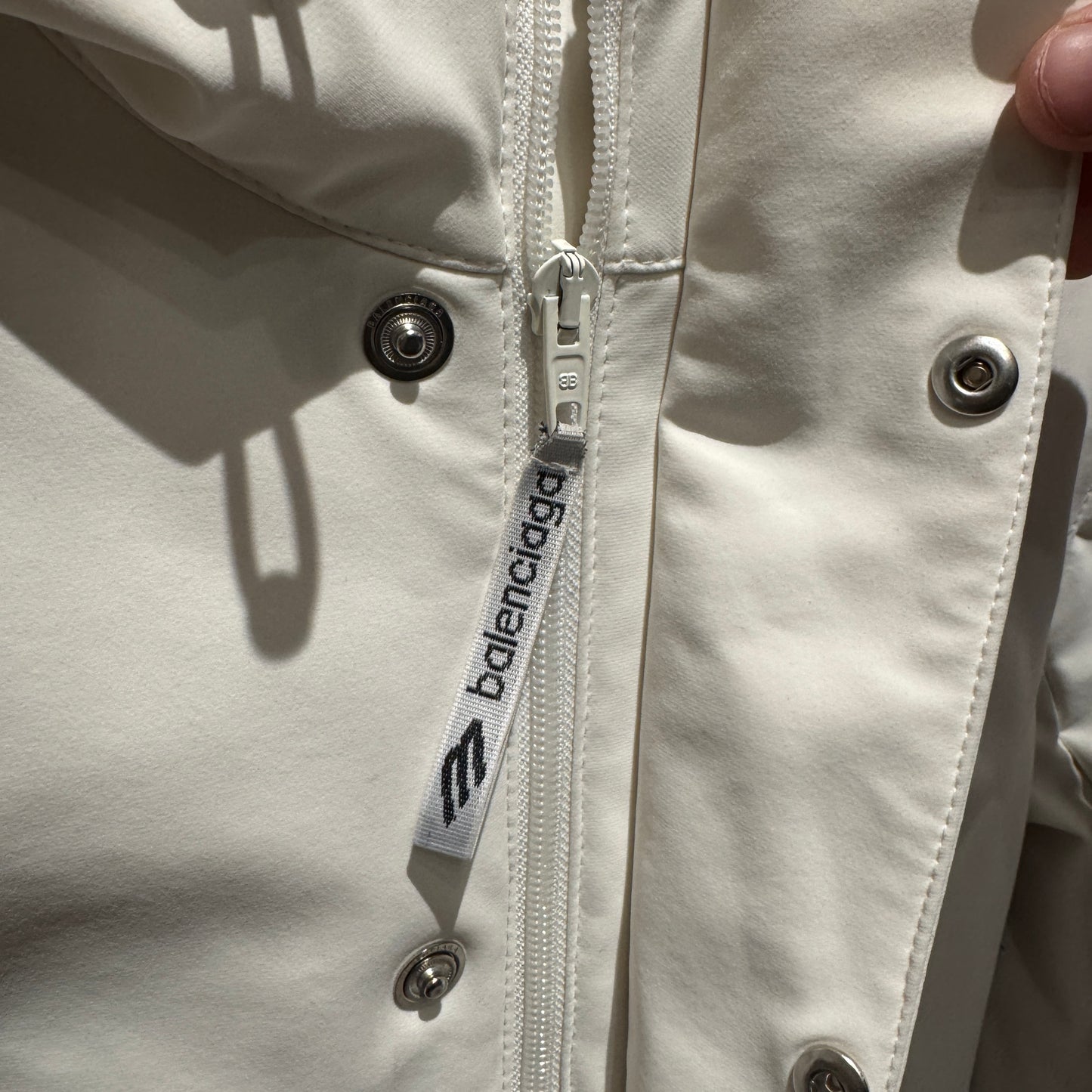 Balenciaga 3B Sports Icon Ski Hourglass Parka White Size 38