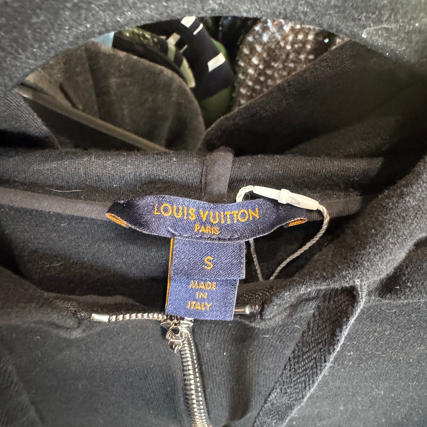 Louis Vuitton Stamp Hooded Zip Up Sweatshirt Size Small