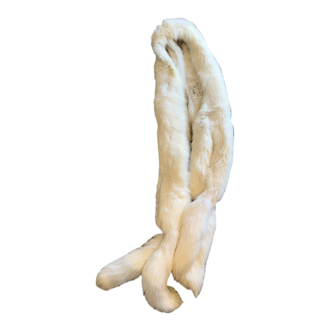 Oscar de la Renta Silver Fox Long Scarf