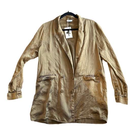 Silk Laundry Relaxed Blazer Van Dyke Brown