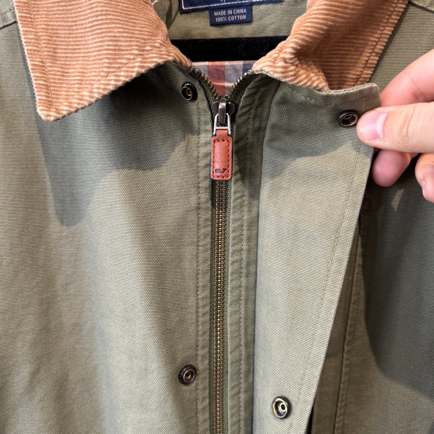 Vineyard Vines Olive Green Boatyard Canvas Jacket  Medium Men's