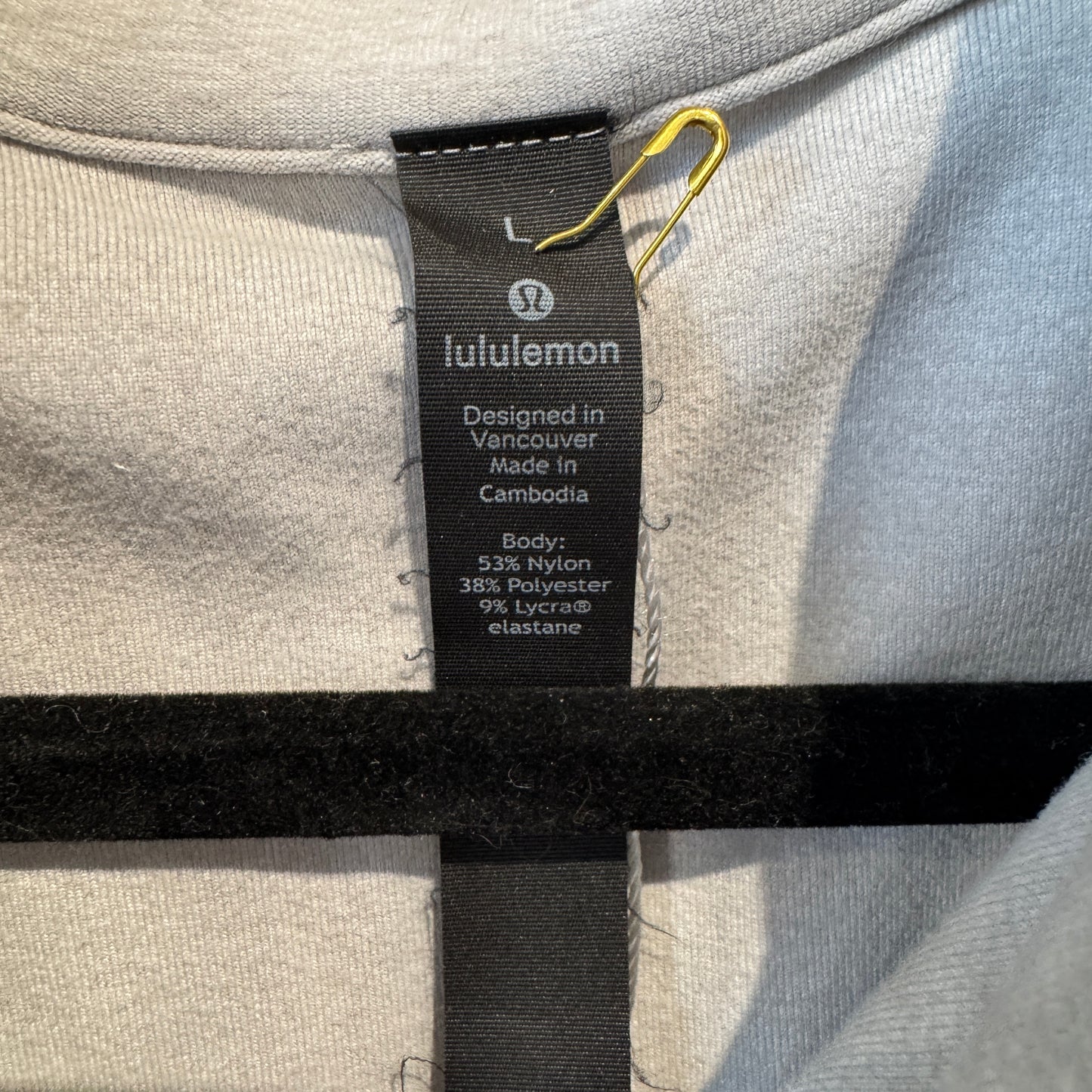 Lululemon Soft Jersey Half Zip Heather Silver Size L Men's