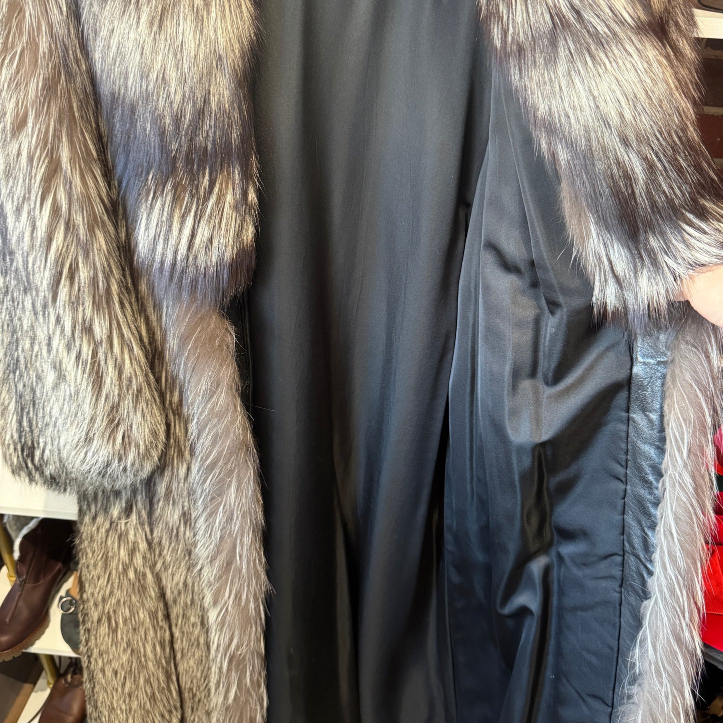Full Length Fur Couture Somper Furs Beverly Hills Silver Fox Authentic Fur Long Coat