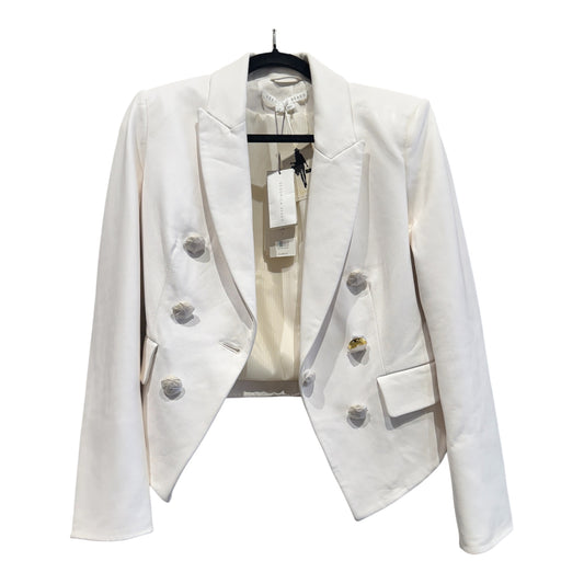 Veronica Beard  Cooke Dickey White Leather Jacket Size 8