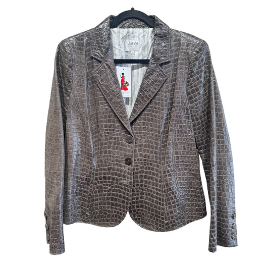 Armani Collezione Alligator Leather Blazer Size 12