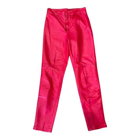 Michael Hoban North Beach Vintage Leather Red Pants 7/8