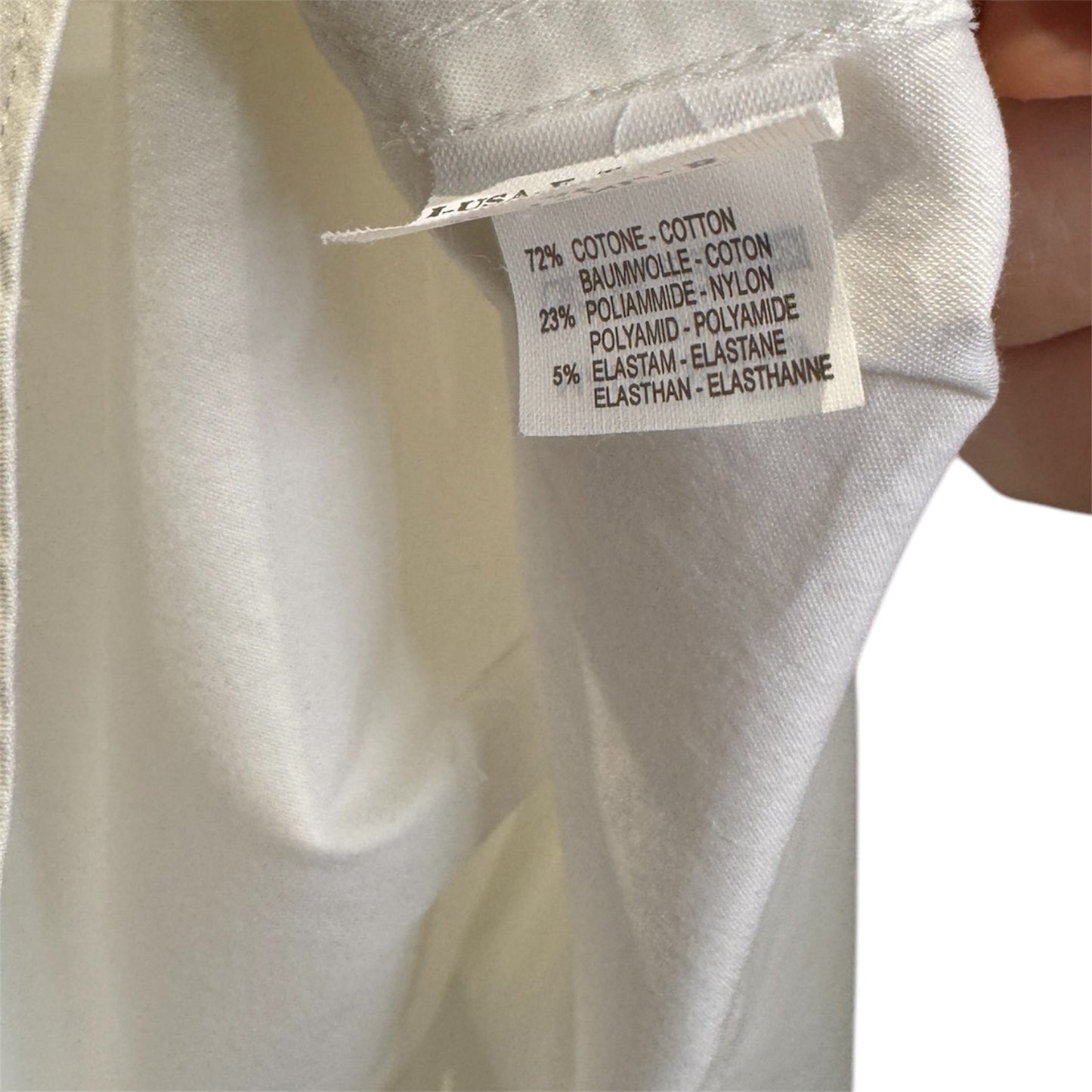 Brunello Cucinelli White Poplin Top with Grey Accent Large