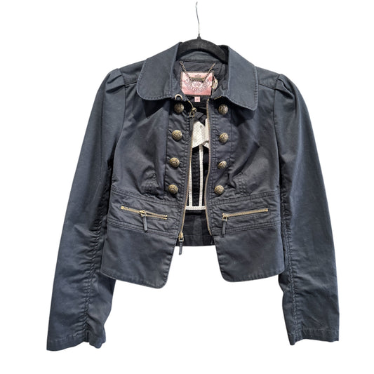 Juicy Couture Denim Black Military Jacket XS