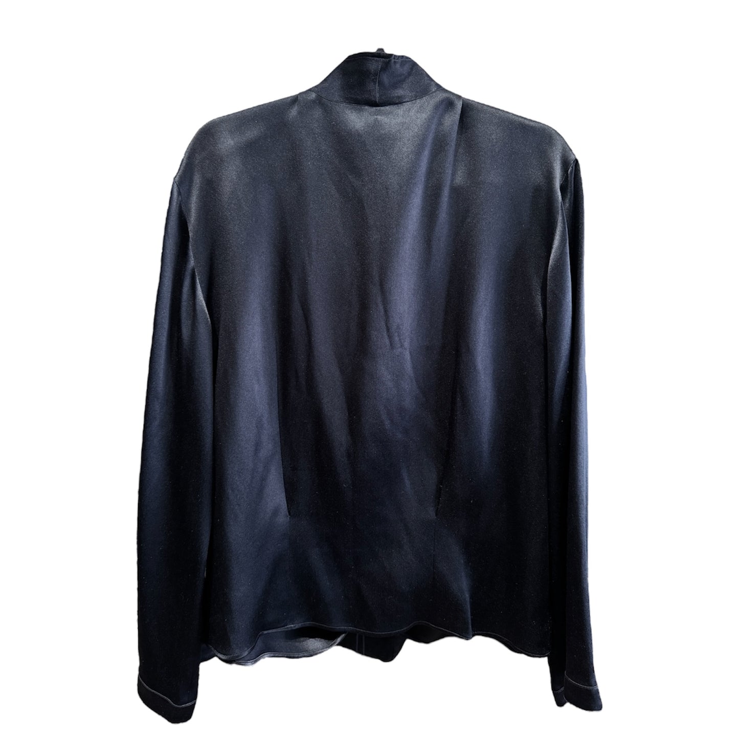 Giorgio Armani Ruched Satin Blouse Black Size 46