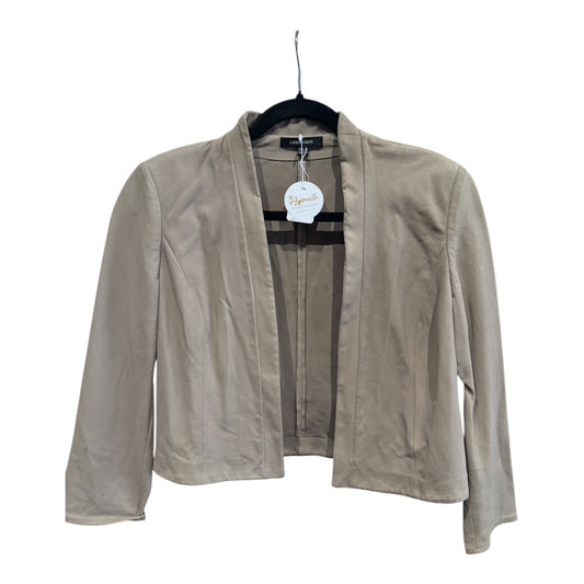 La Marque Collection Letsey Lamb Leather Crop Jacket Beige