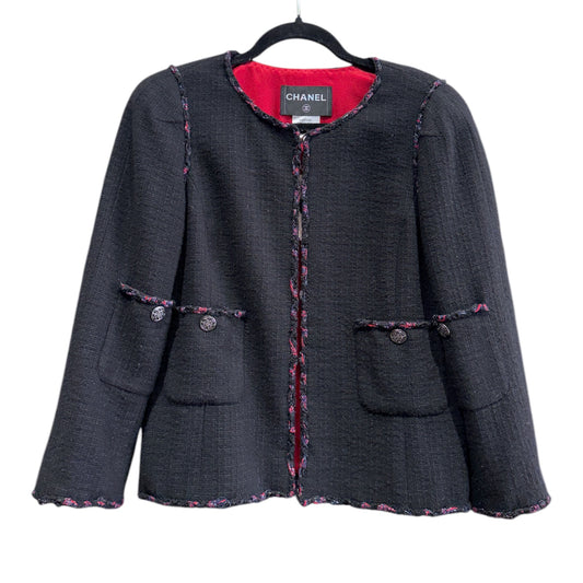 CHANEL La Petite Veste Noire Wool Short Vest in Black Size 40