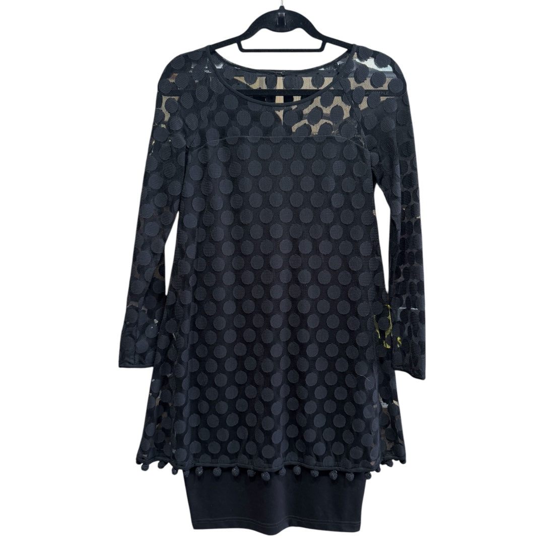 Sara Campbell Dot Net Illusion Dress Black Size 0