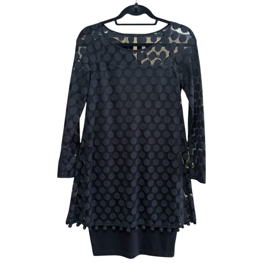 Sara Campbell Dot Net Illusion Dress Black Size 0