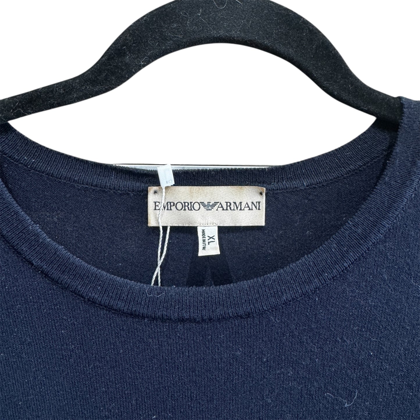 Emporio Armani Navy Denim Blue Pocket Sweater