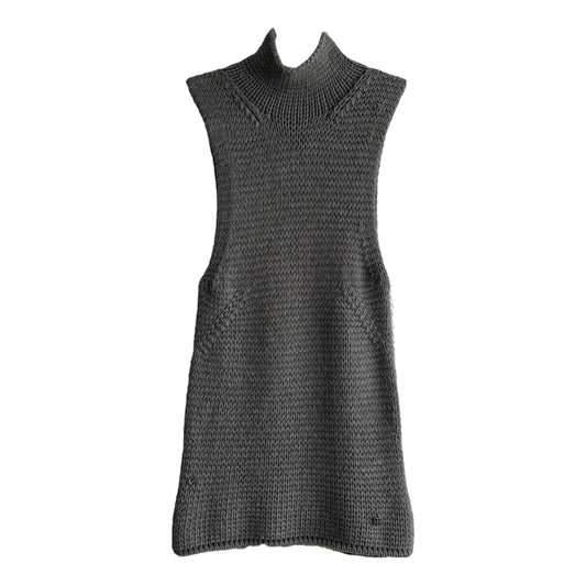 Balenciaga Wool Chunky Knit Gray Sleeveless Sweater Size 38