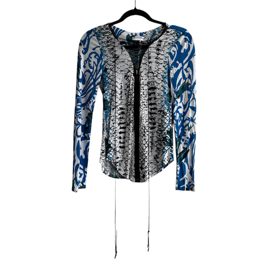 Emilio Pucci Printed Laced Up Top Size 6