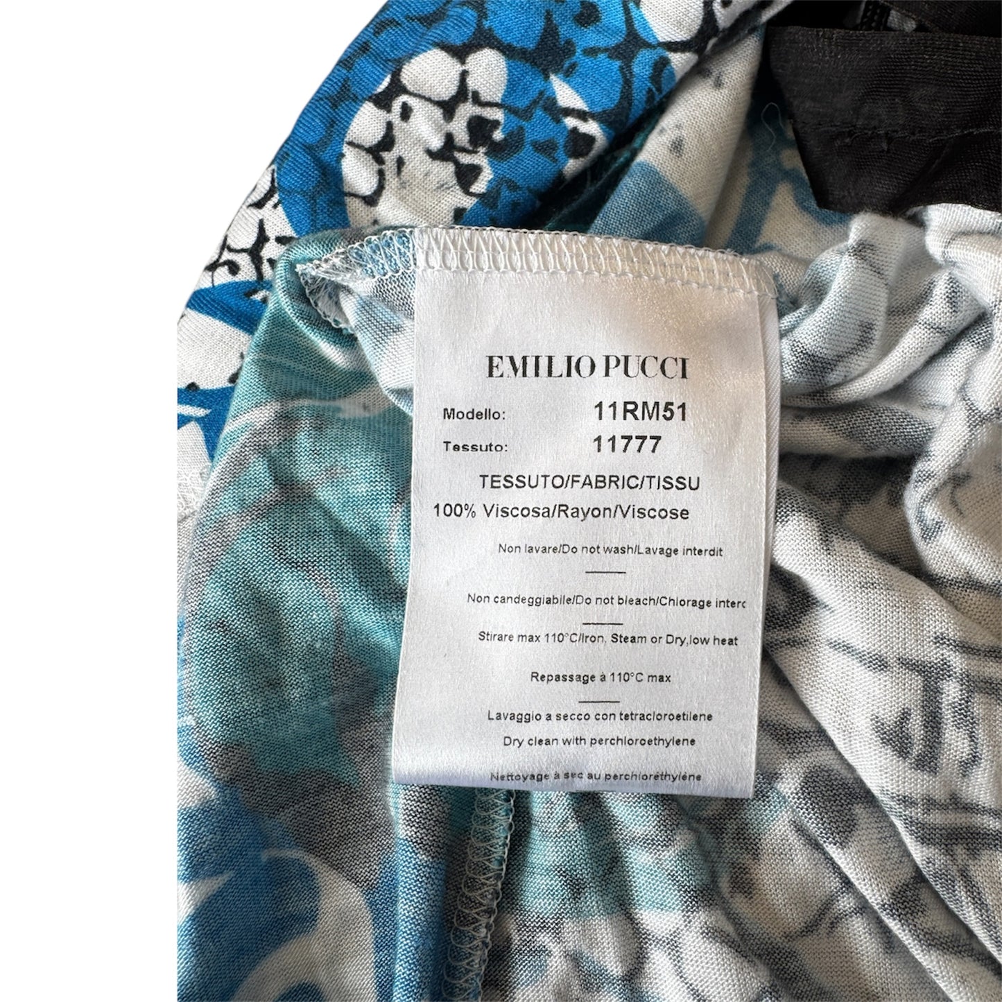 Emilio Pucci Printed Laced Up Top Size 6
