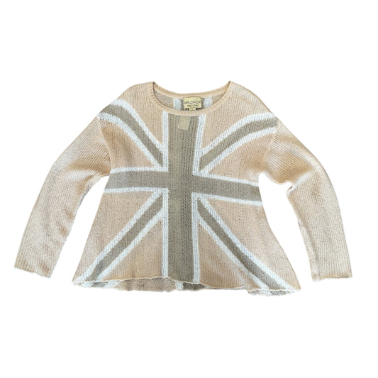 Wildfox Pink and Brown UK Union Jack Sweater Small