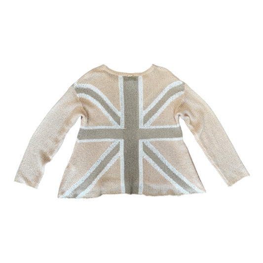 Wildfox Pink and Brown UK Union Jack Sweater Small