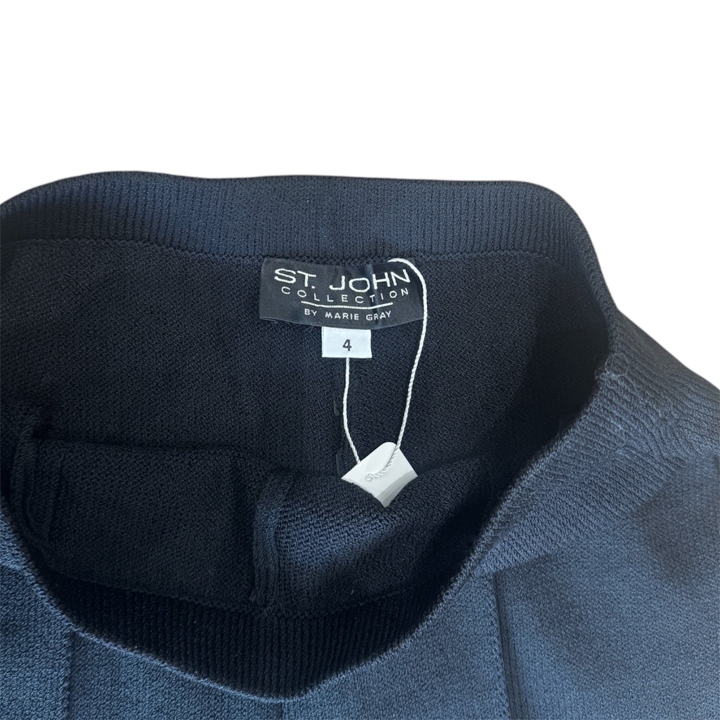 St John Black Wool Dress Pant Size 4 black