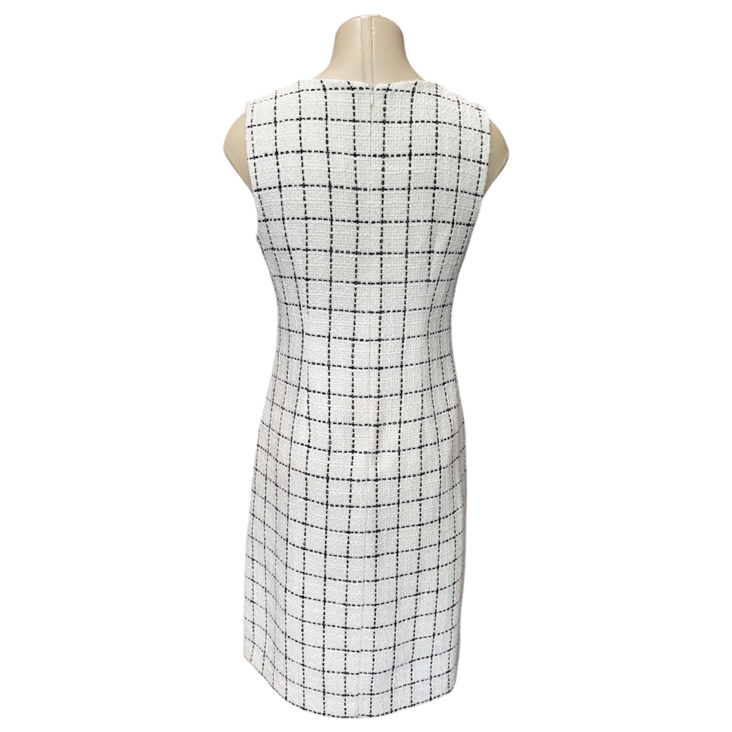 Karl Lagerfeld Paris White and Black Shift Dress Size 6