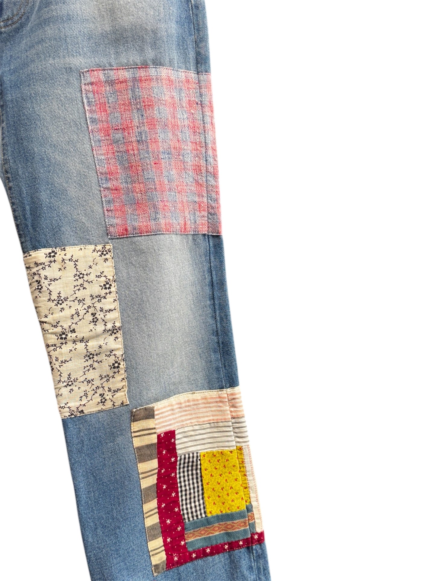 B Sides Blue Patchwork Jeans Size 24