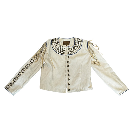 Double D. Ranch Wear Studded Jacket with Tasses Size M
