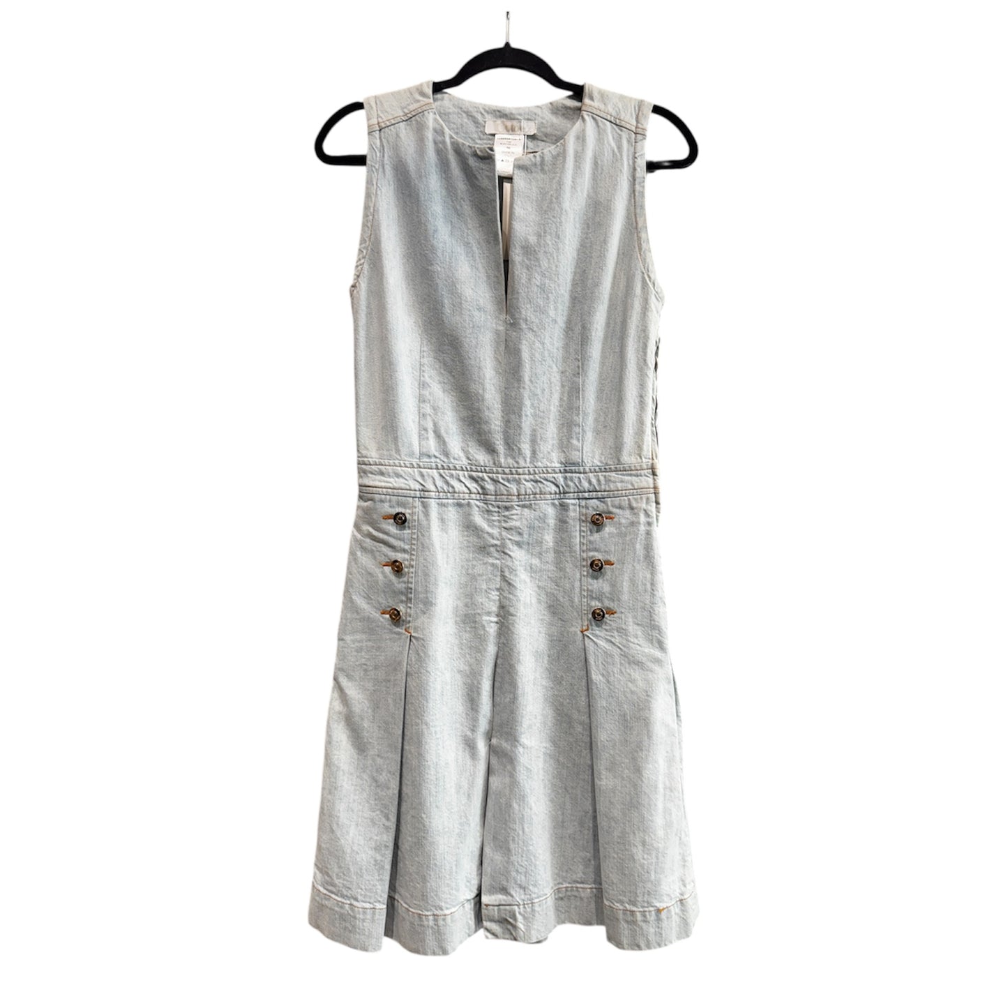 Chloe Pleated Wash Out Denim Dress Size 36