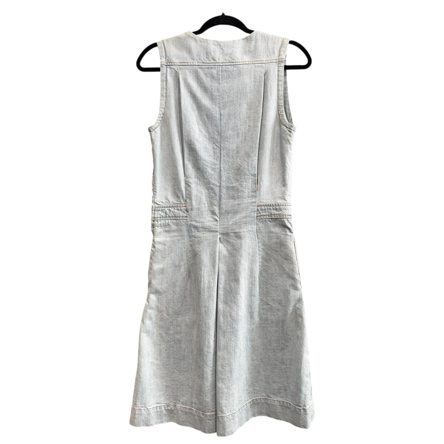 Chloe Pleated Wash Out Denim Dress Size 36