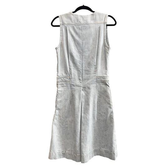 Chloe Pleated Wash Out Denim Dress Size 36
