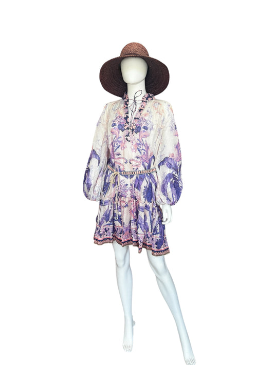Zimmermann Violet Mini Halter Dress Size 10 USA