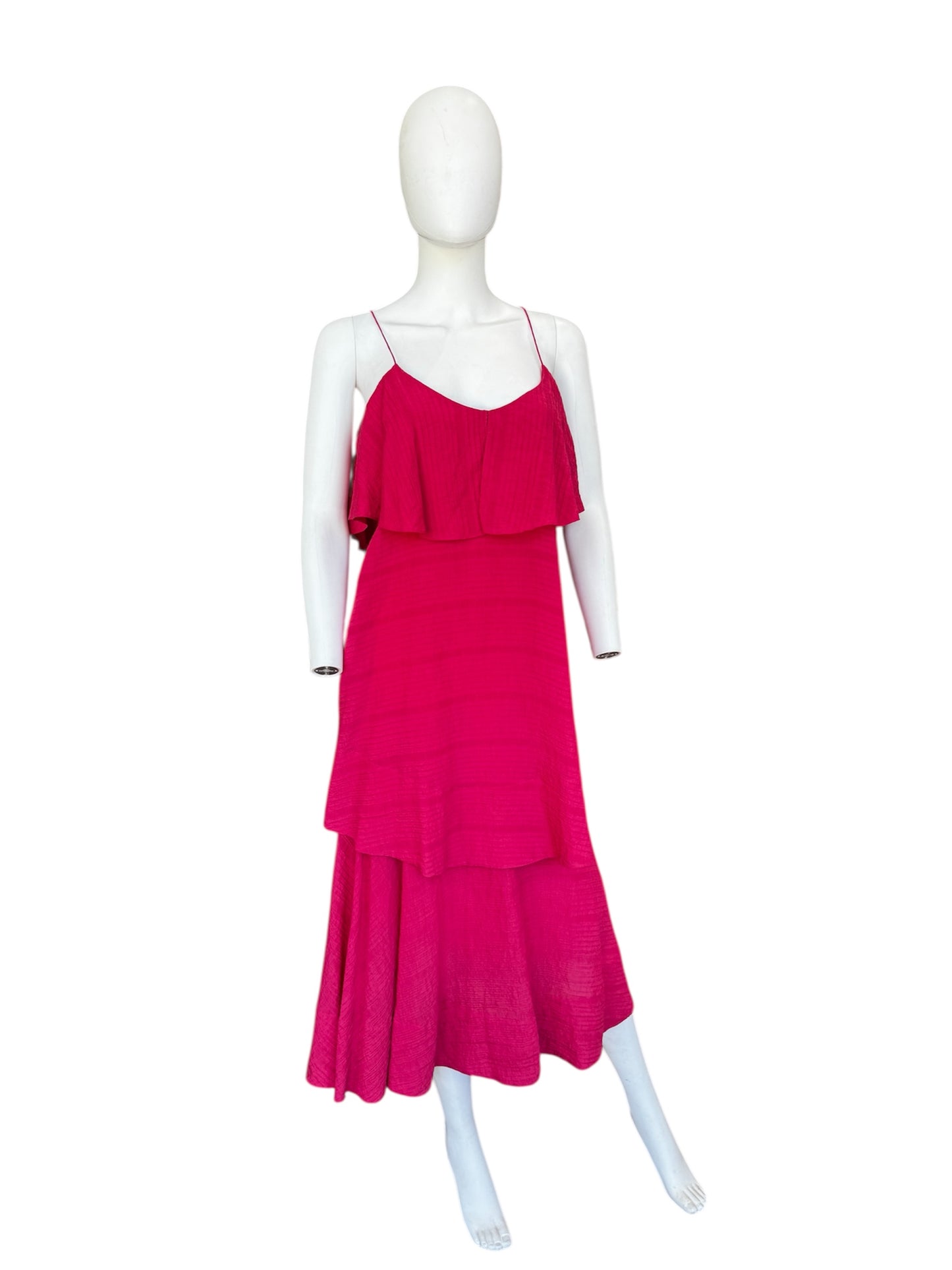 Club Monaco Pink Tiered Maxi Dress Size 6