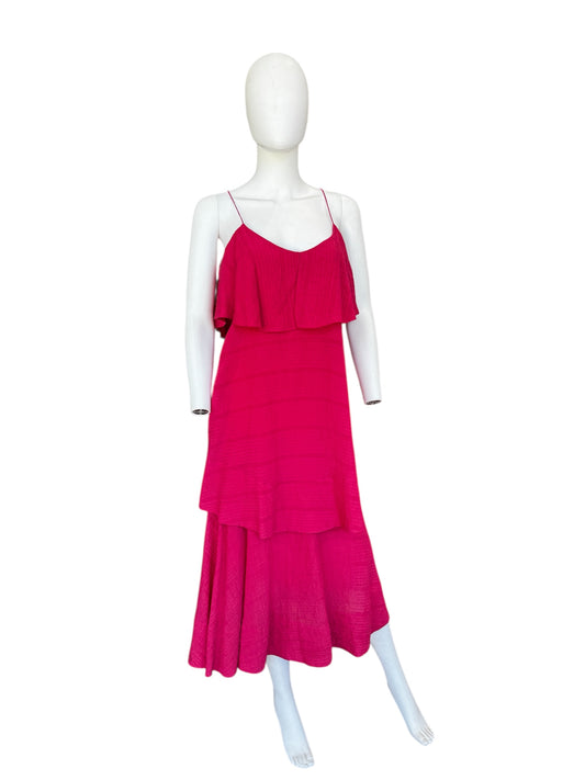 Club Monaco Pink Tiered Maxi Dress Size 6
